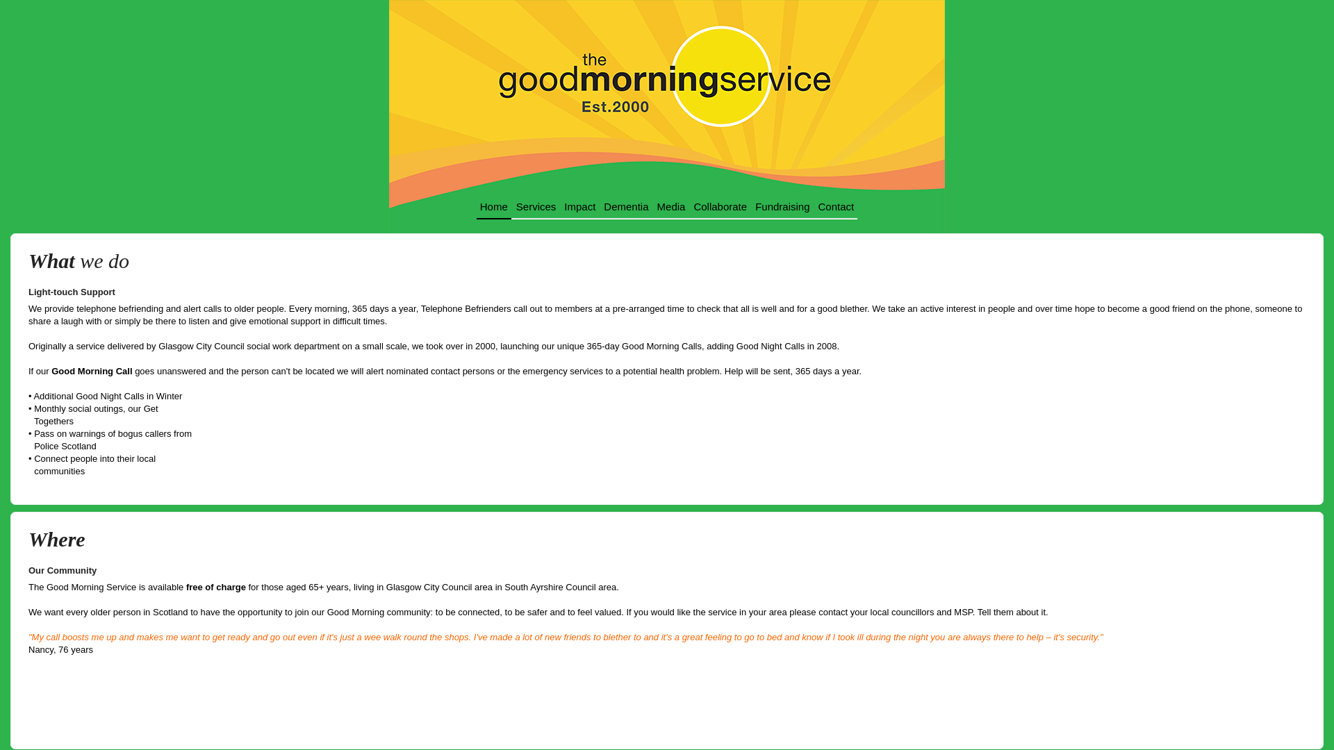 Website screenshot