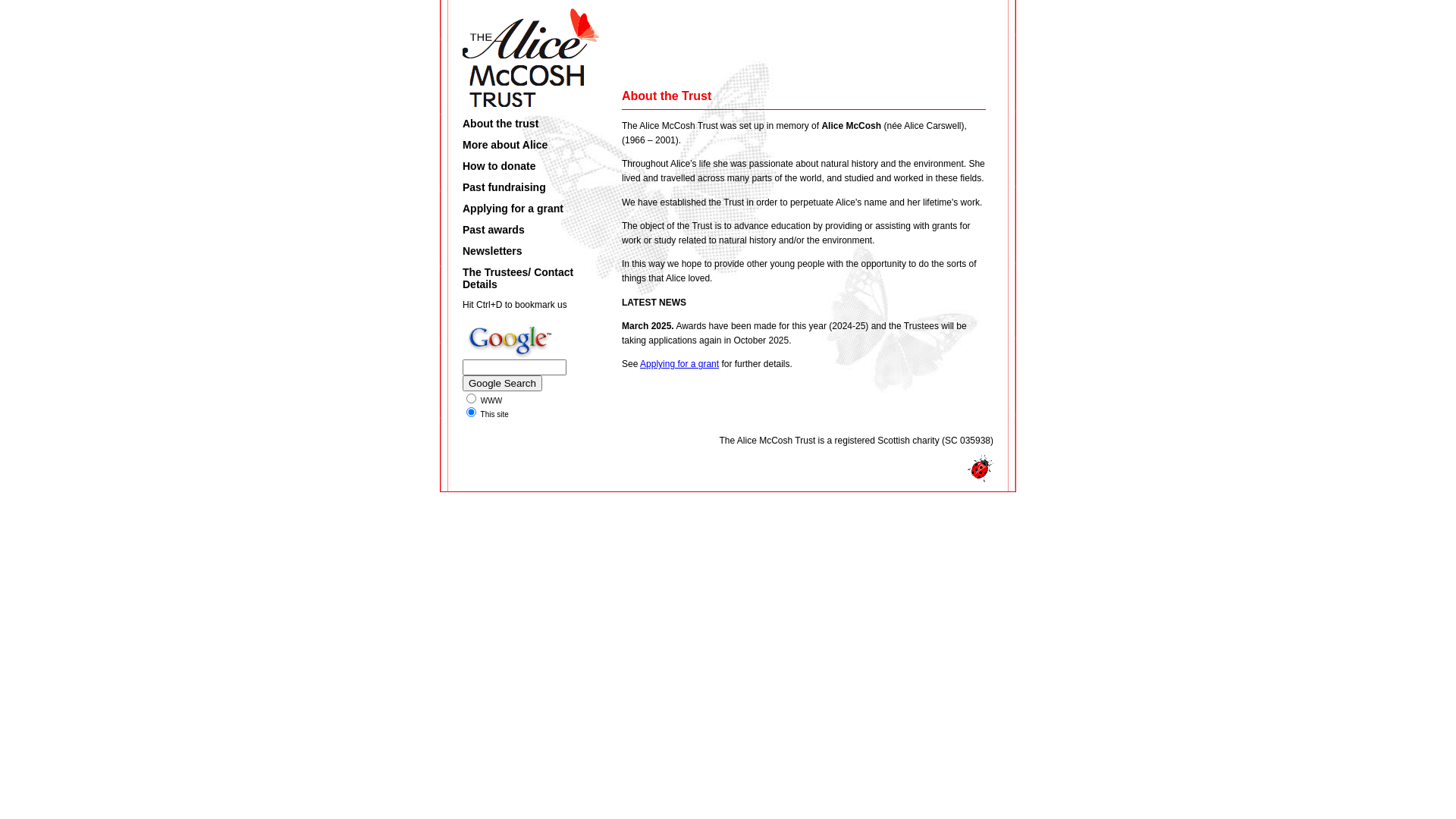 Website screenshot