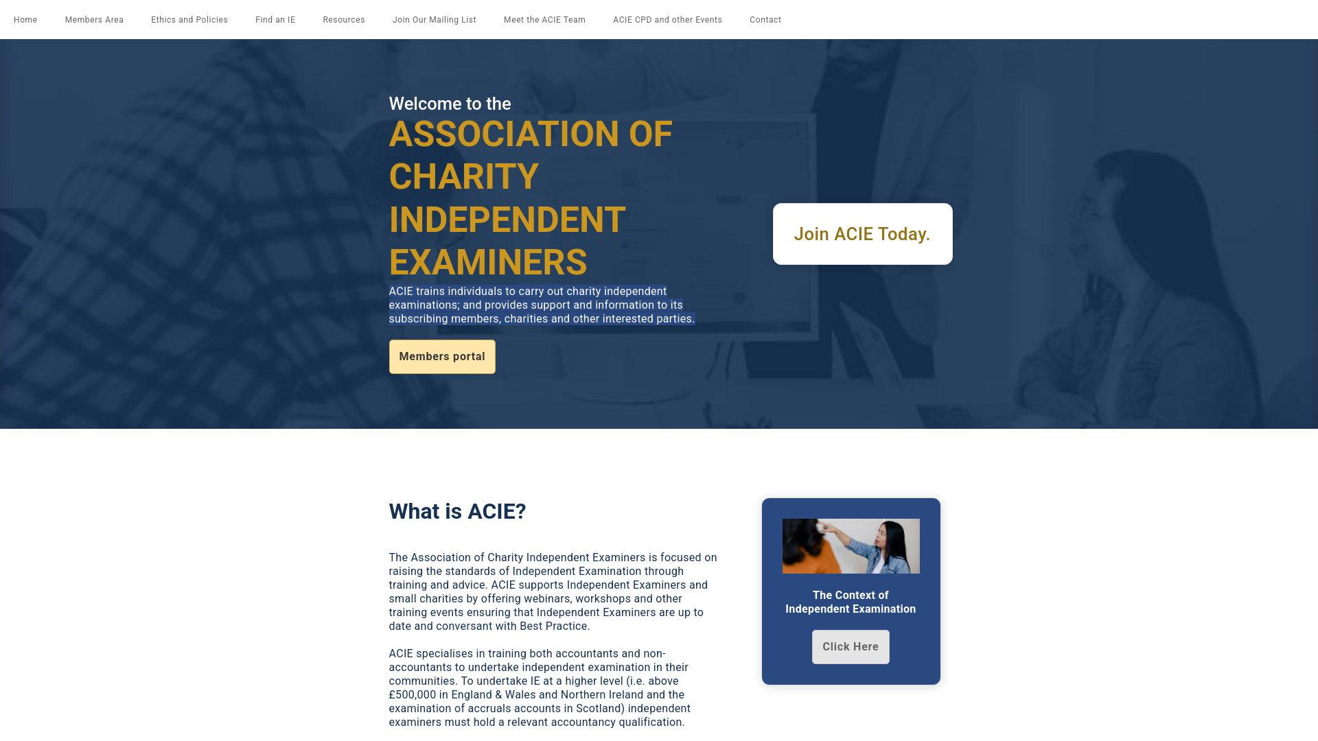 Website screenshot