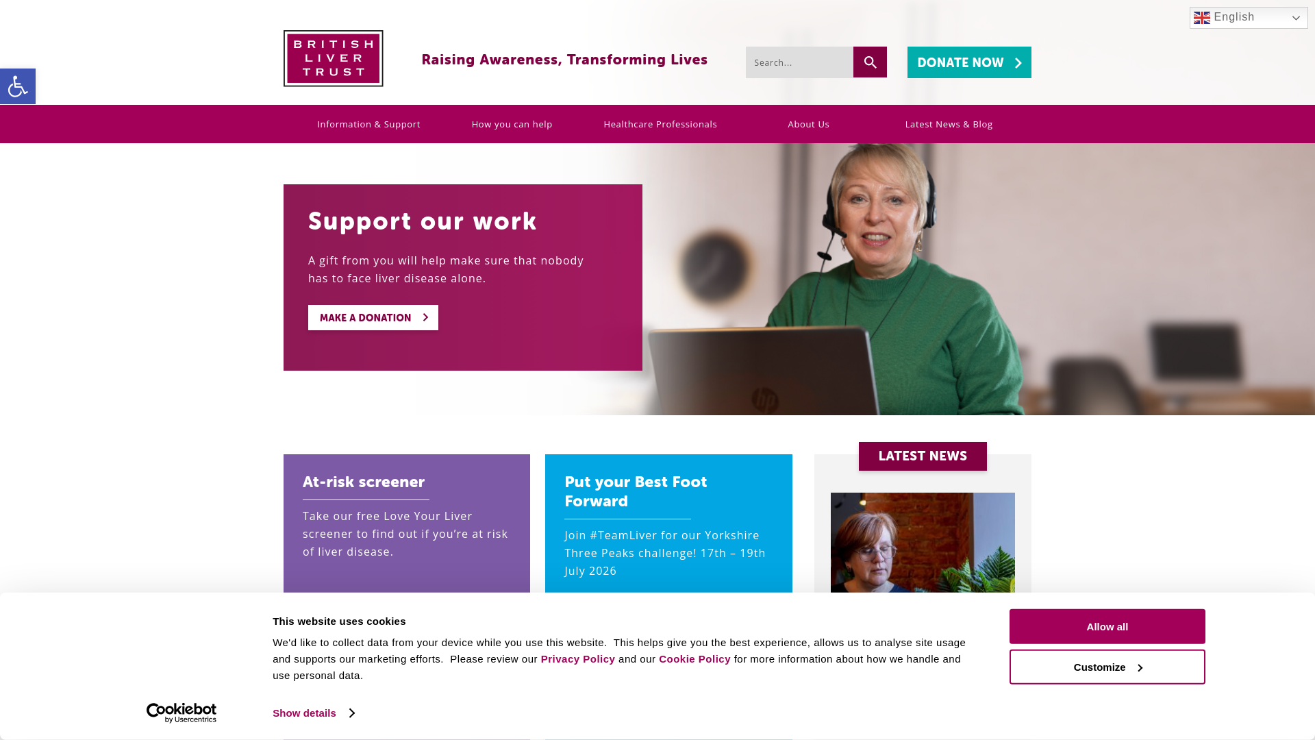 Website screenshot