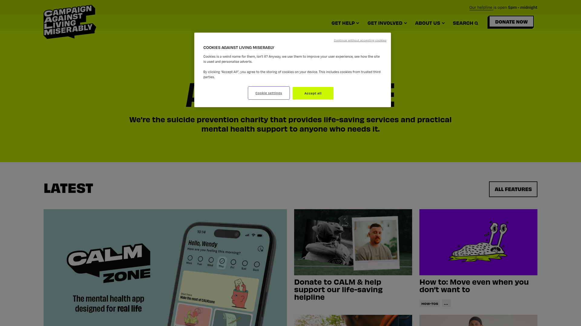 Website screenshot