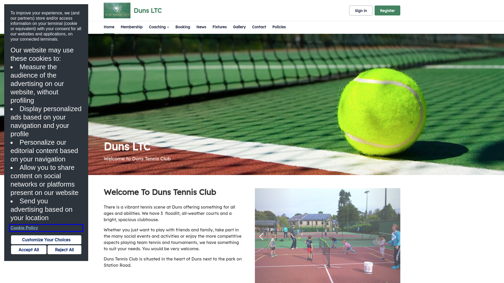 Website screenshot