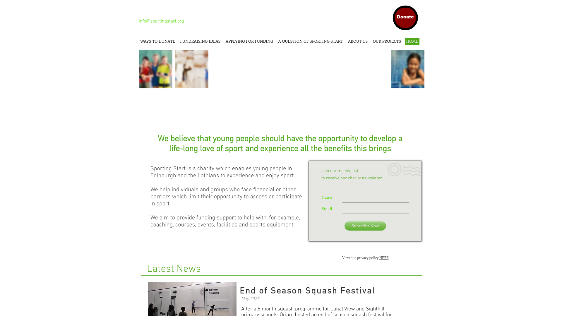 Website screenshot