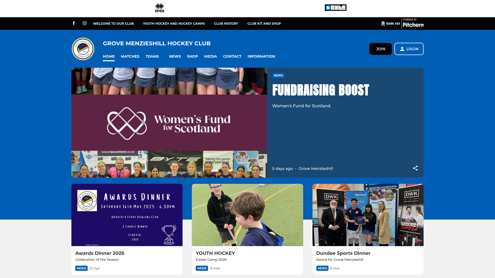 Website screenshot