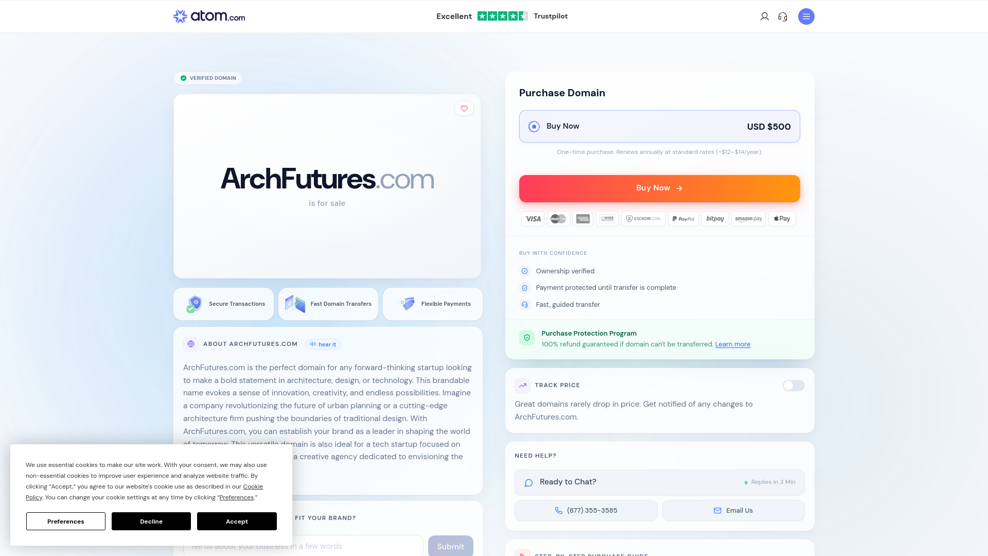 Website screenshot