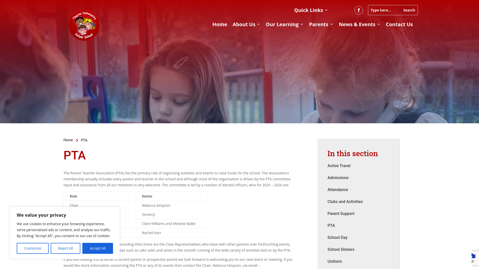 Website screenshot