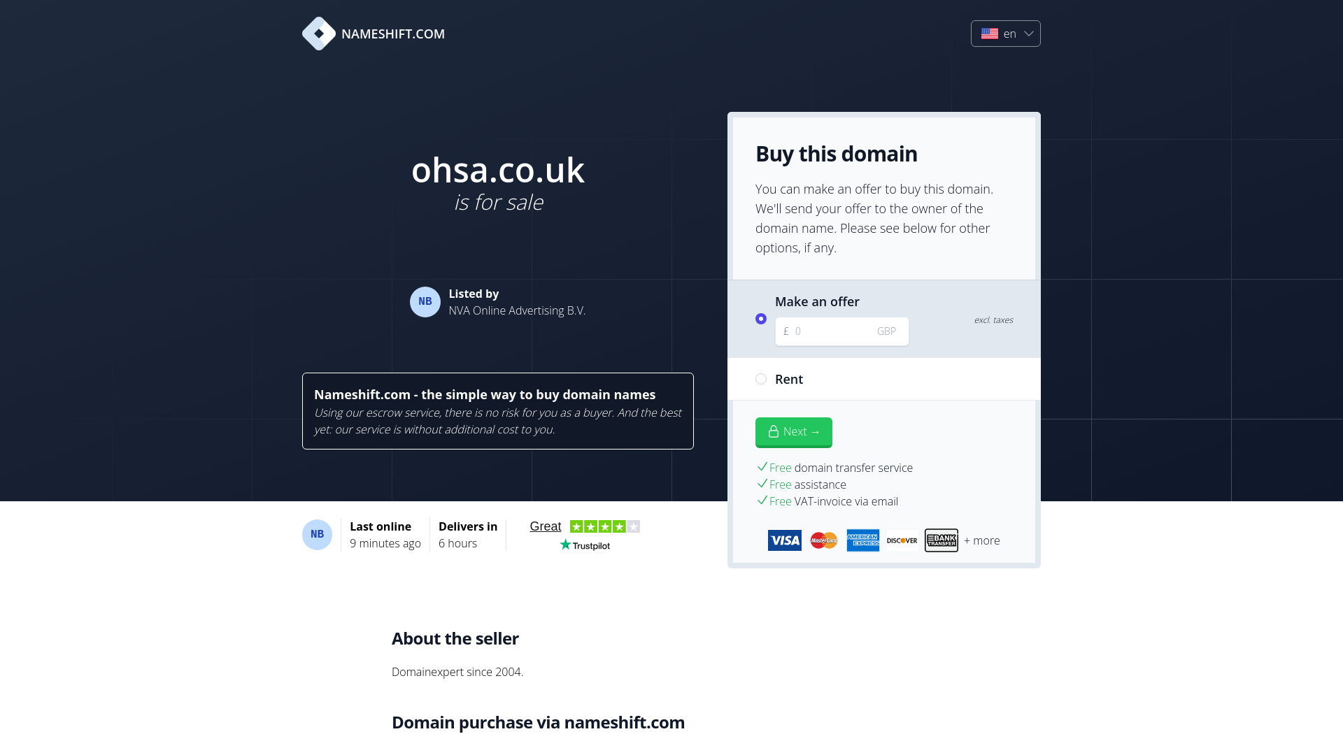 Website screenshot