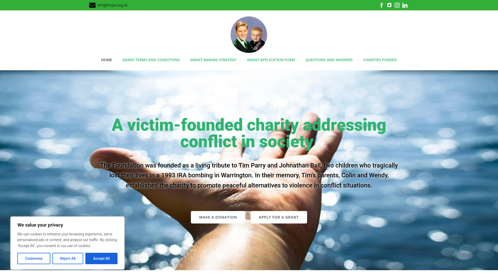 Website screenshot
