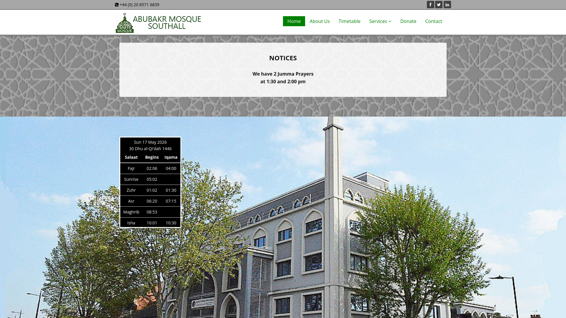 Website screenshot