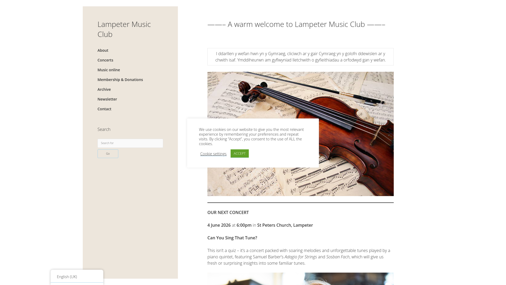 Website screenshot