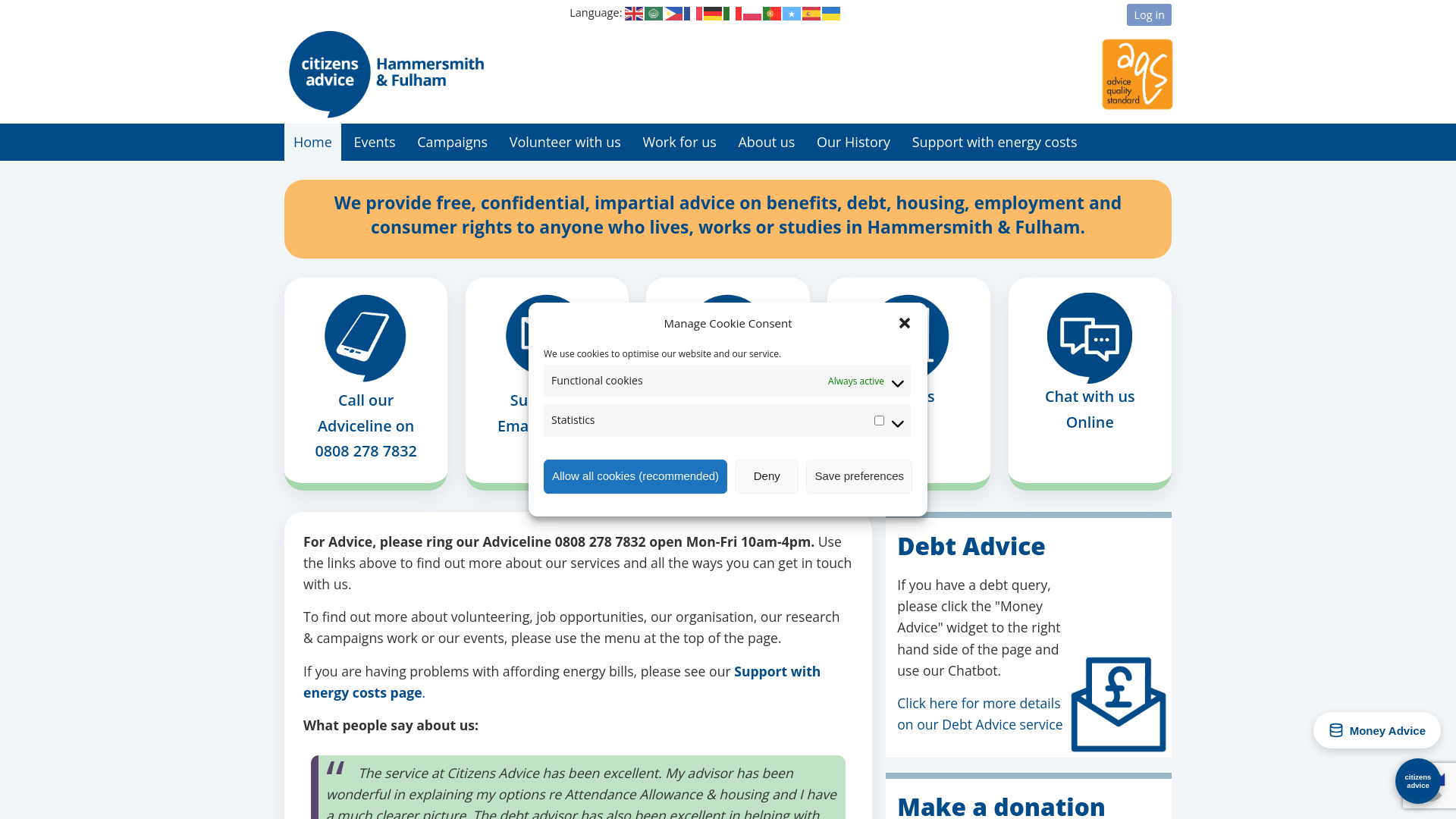 Website screenshot