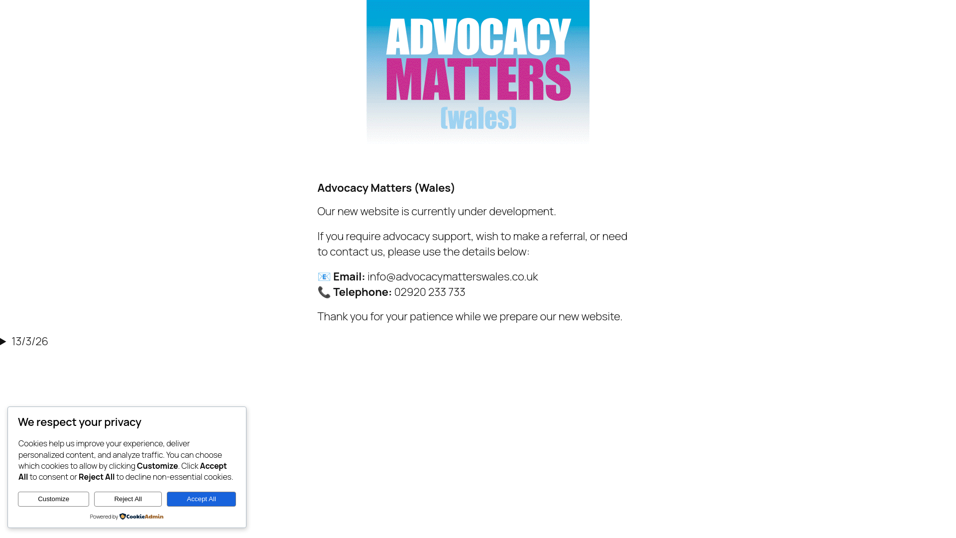 Website screenshot