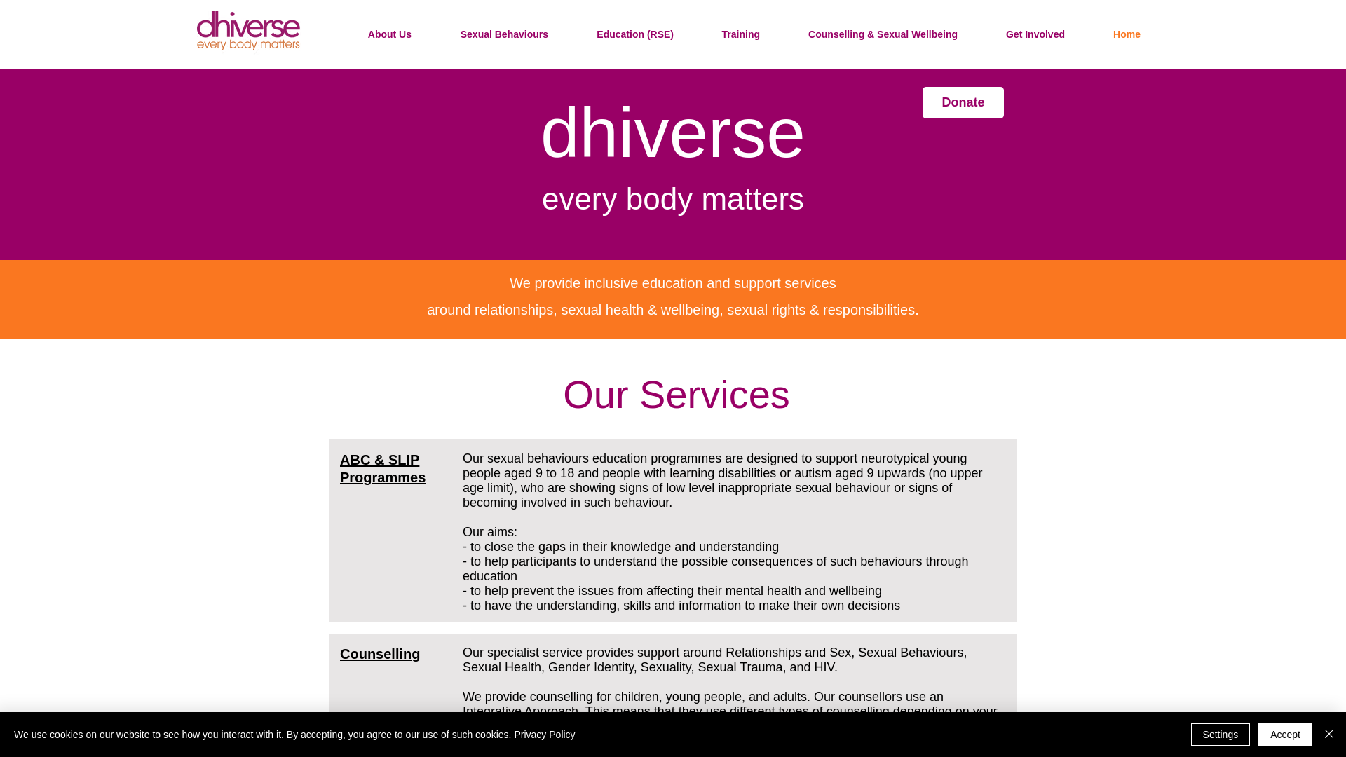 Website screenshot