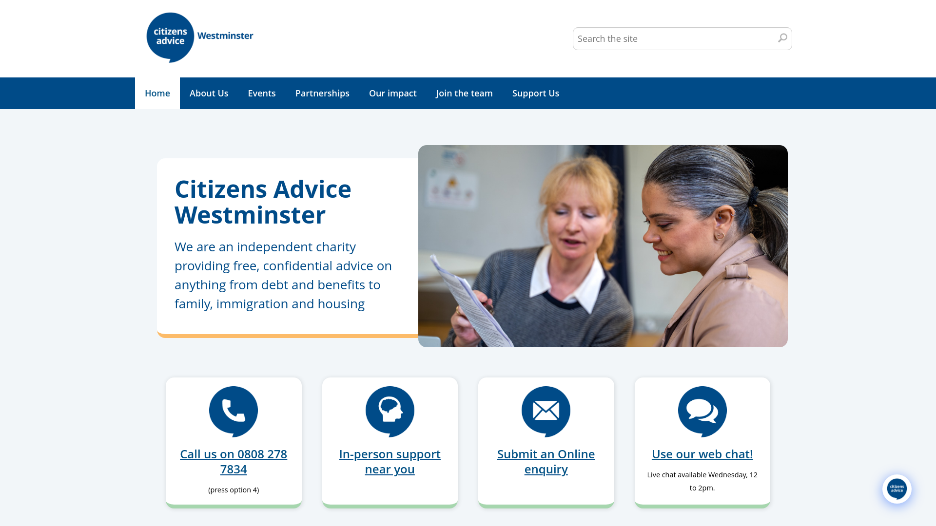 Website screenshot