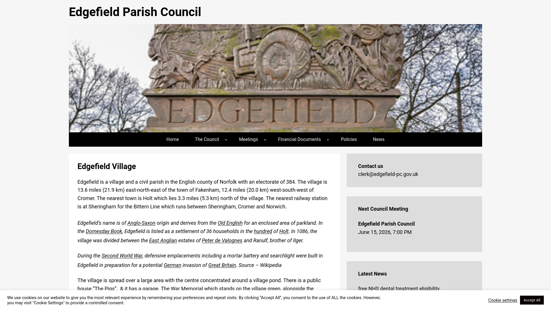 Website screenshot