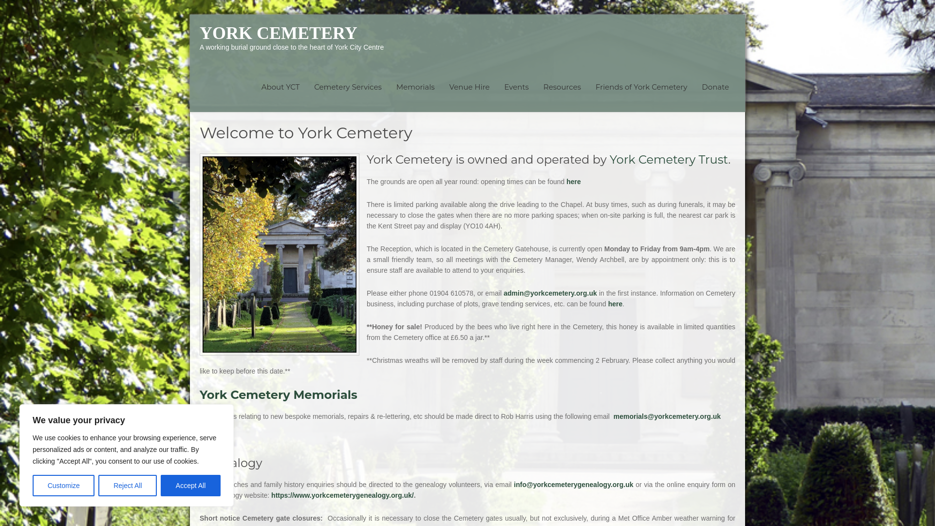 Website screenshot