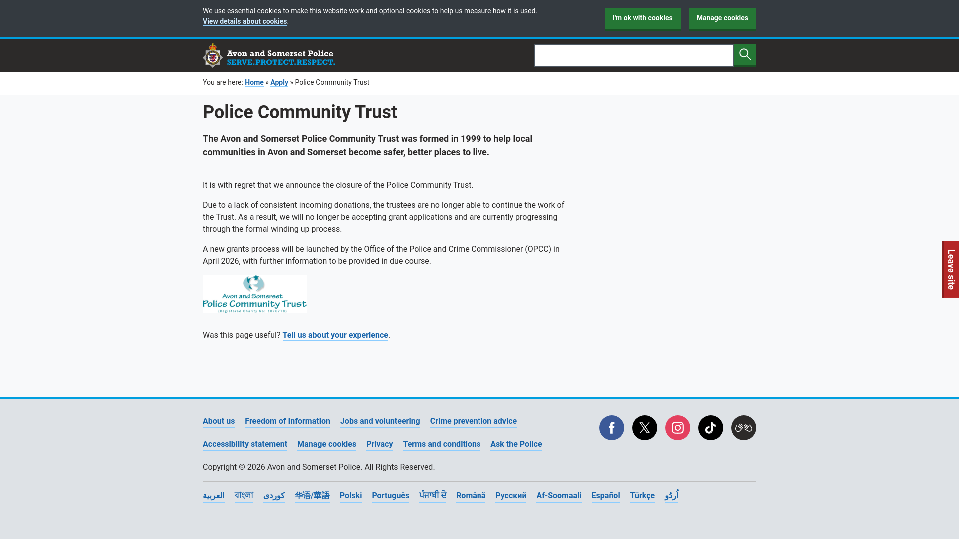 Website screenshot