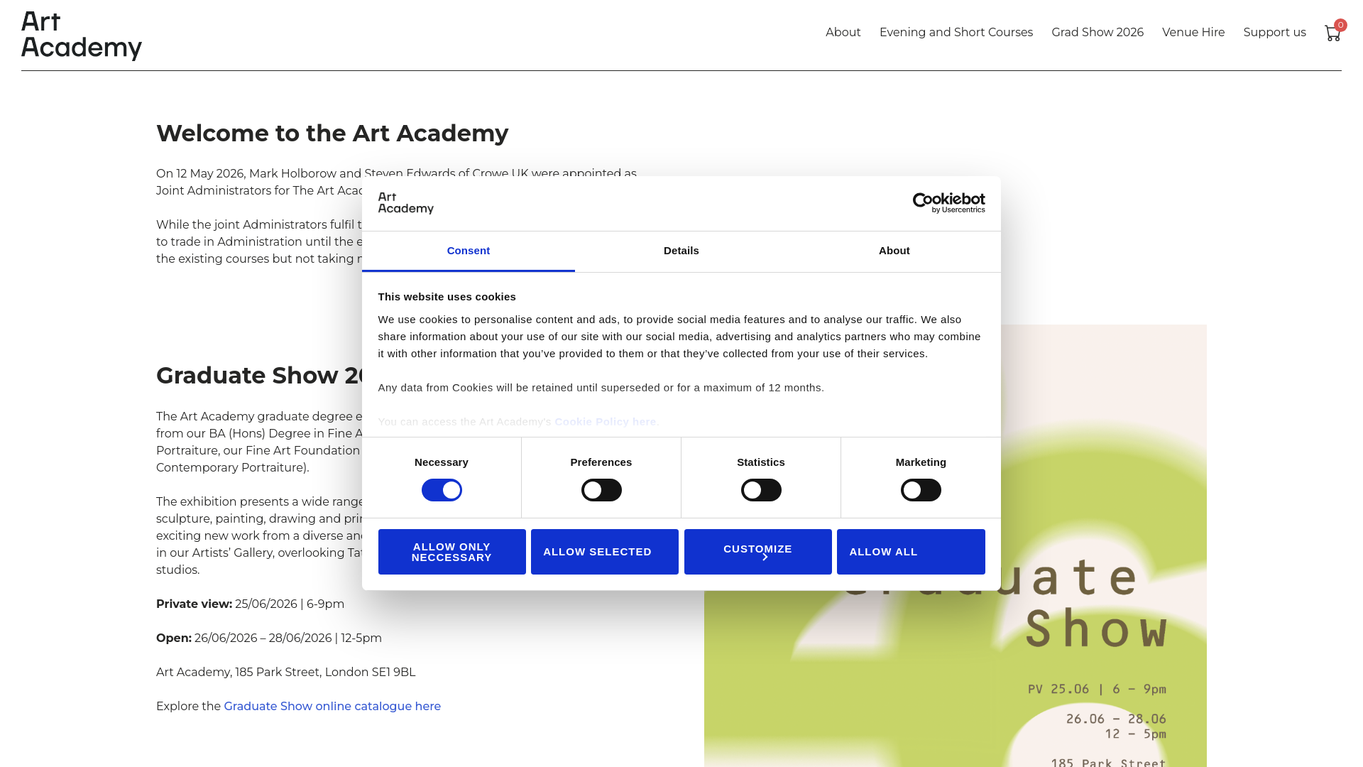 Website screenshot