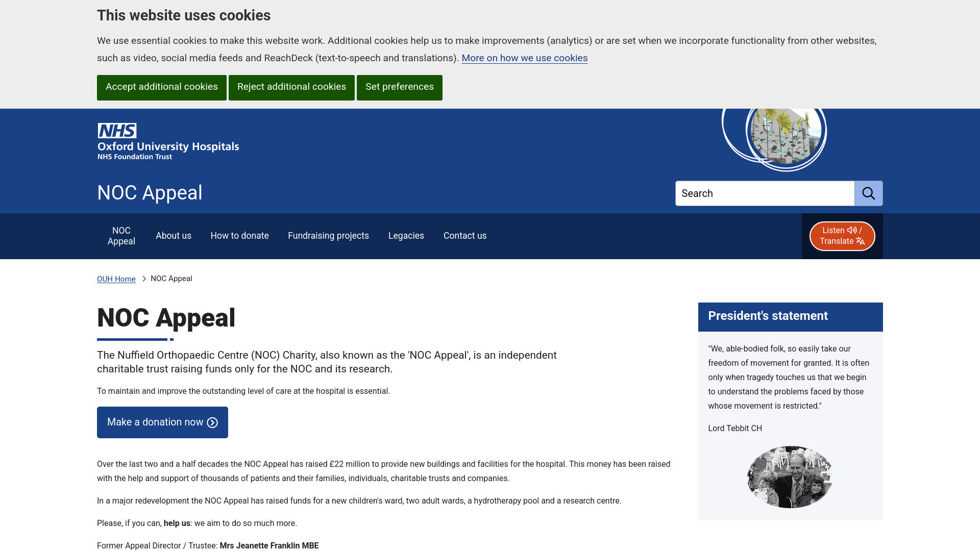 Website screenshot