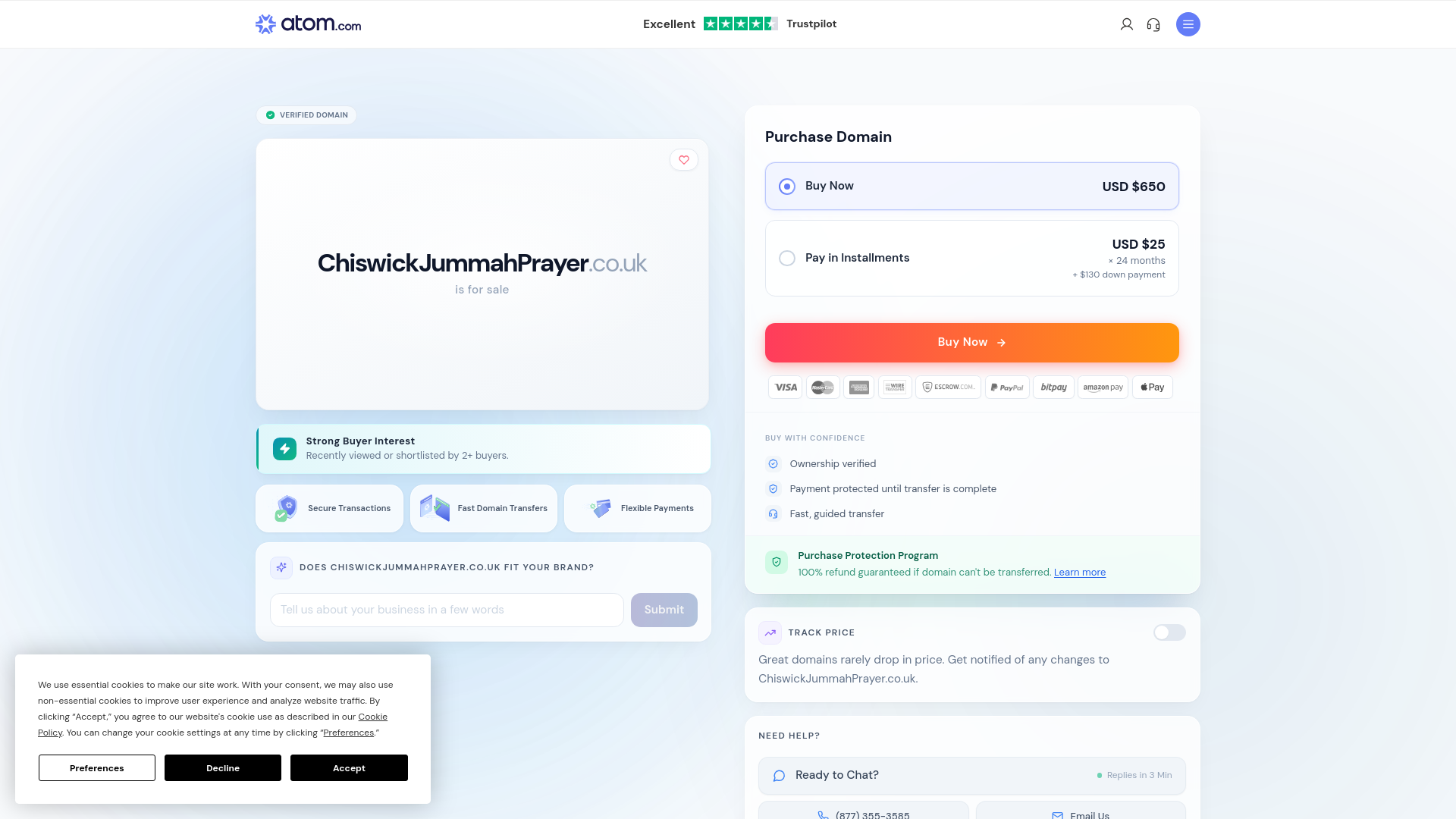 Website screenshot