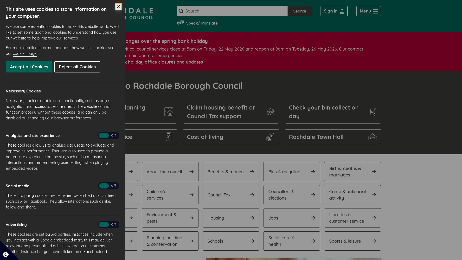 Website screenshot