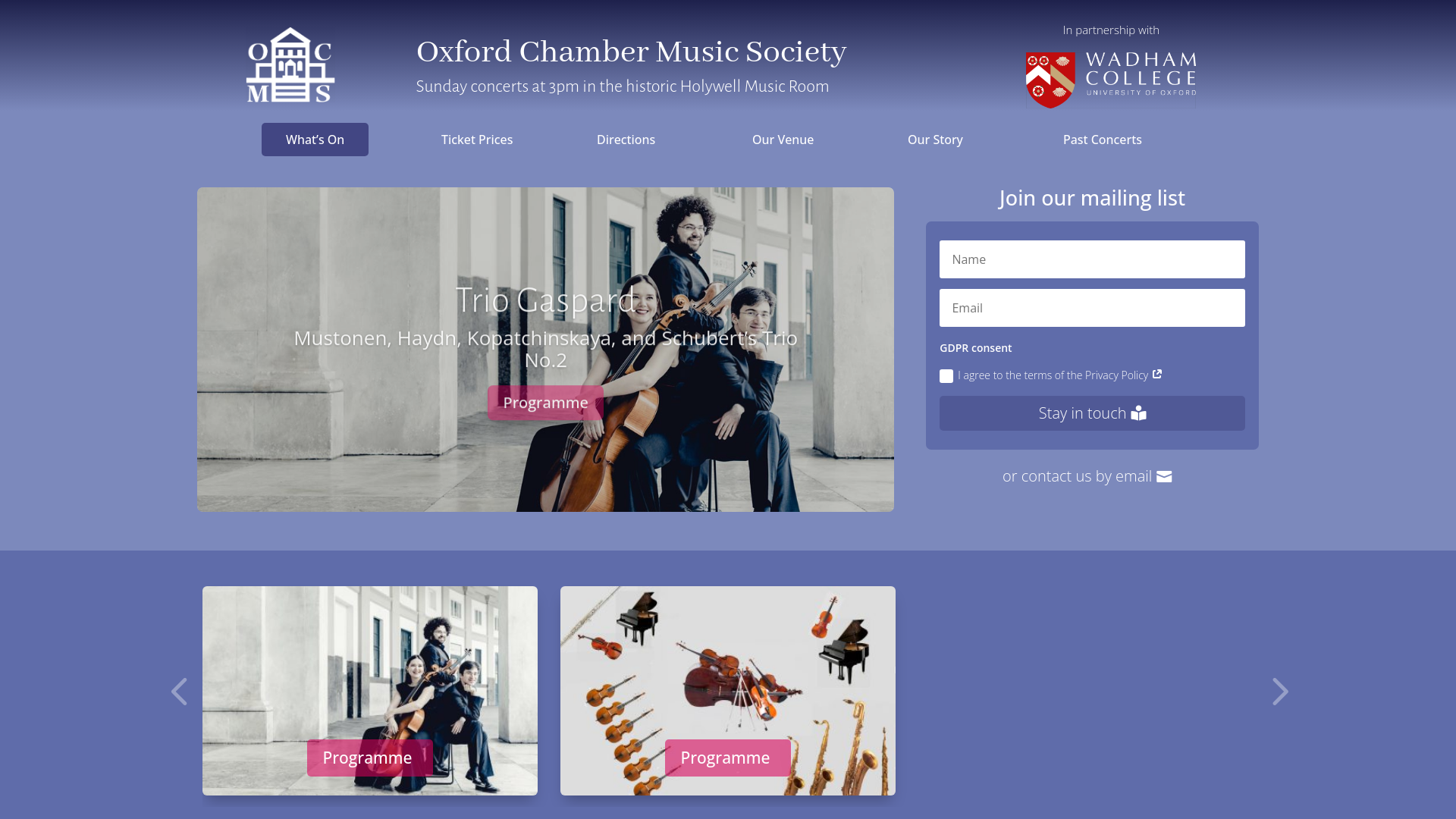 Website screenshot