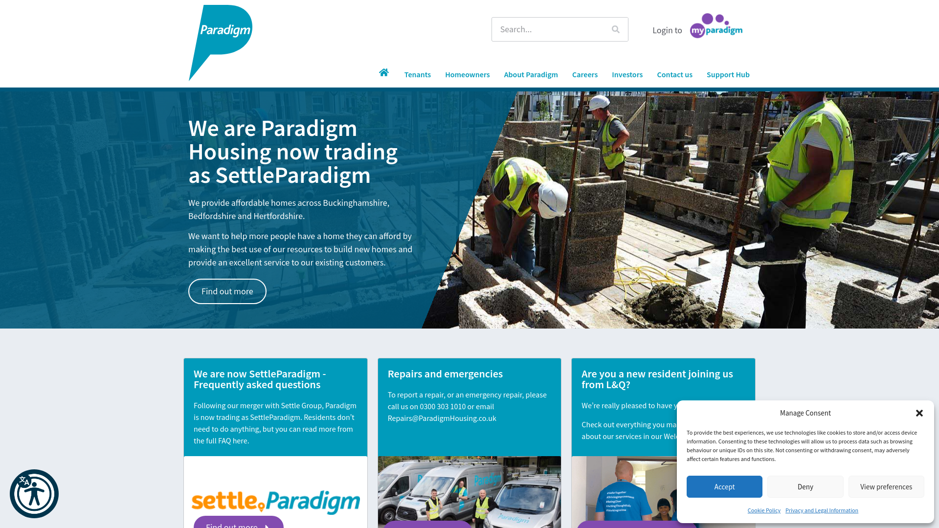 Website screenshot