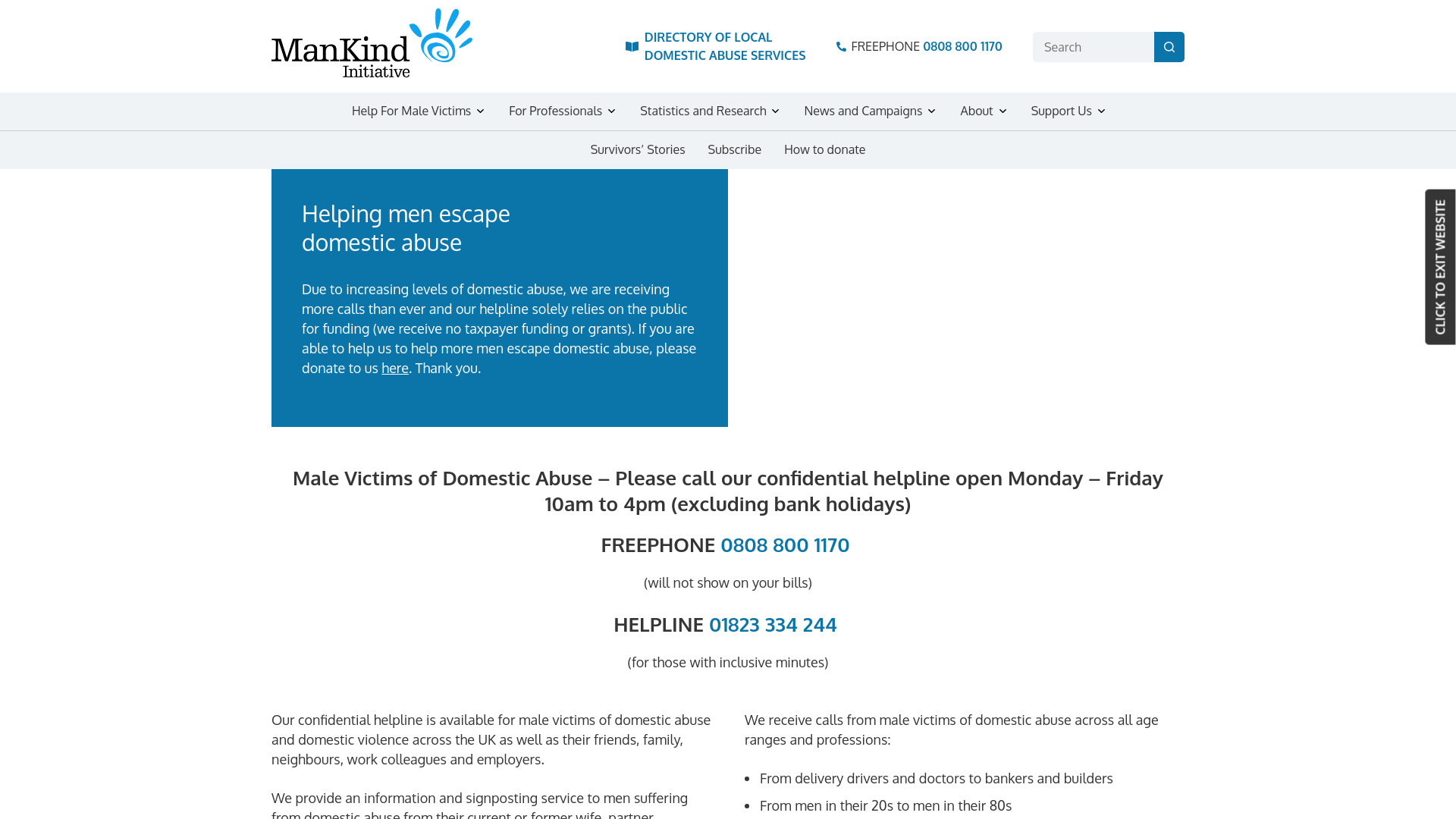 Website screenshot