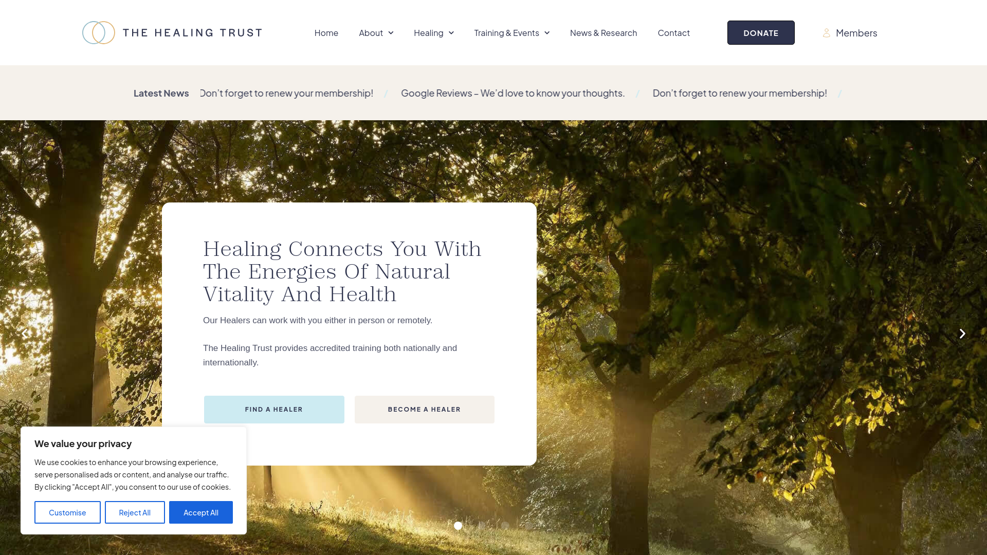 Website screenshot
