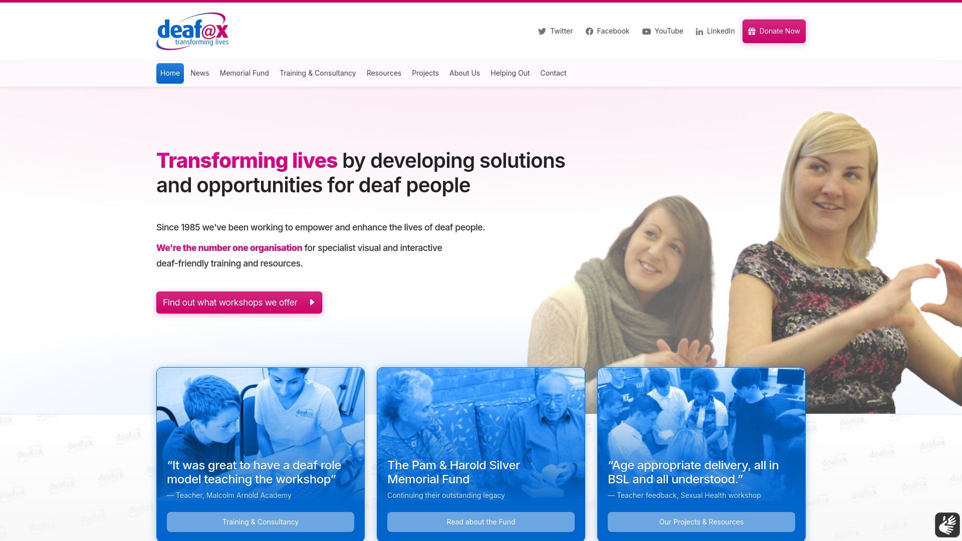 Website screenshot