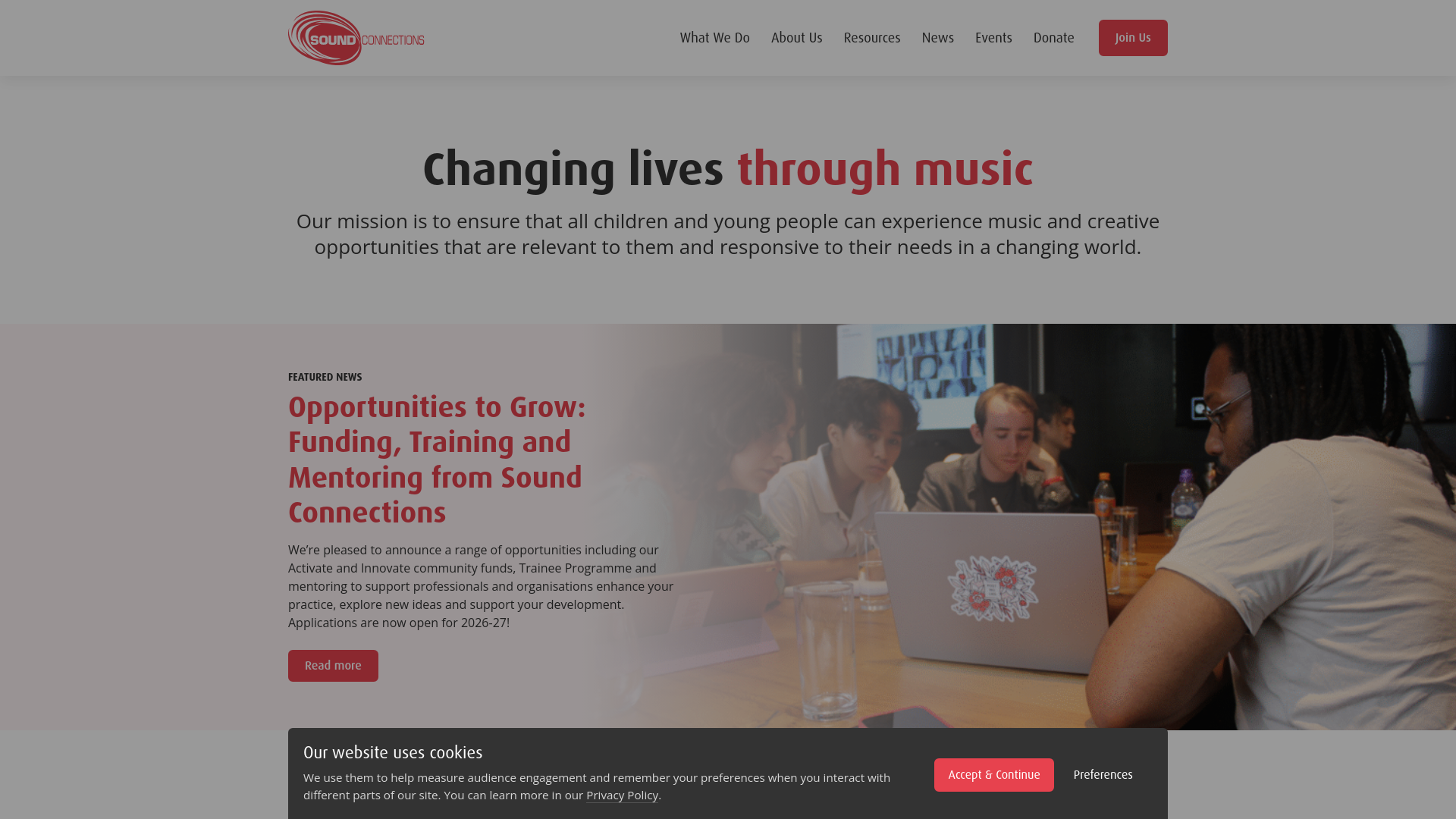 Website screenshot