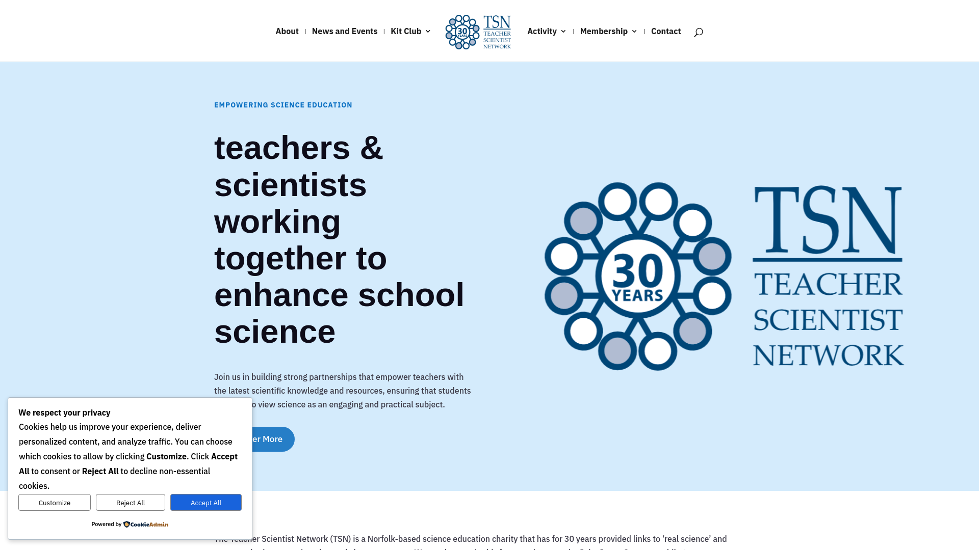 Website screenshot