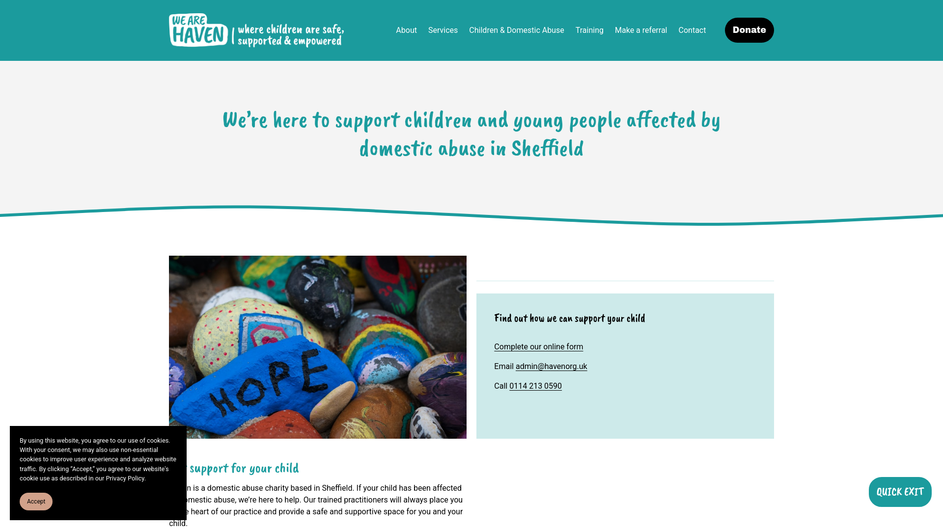 Website screenshot