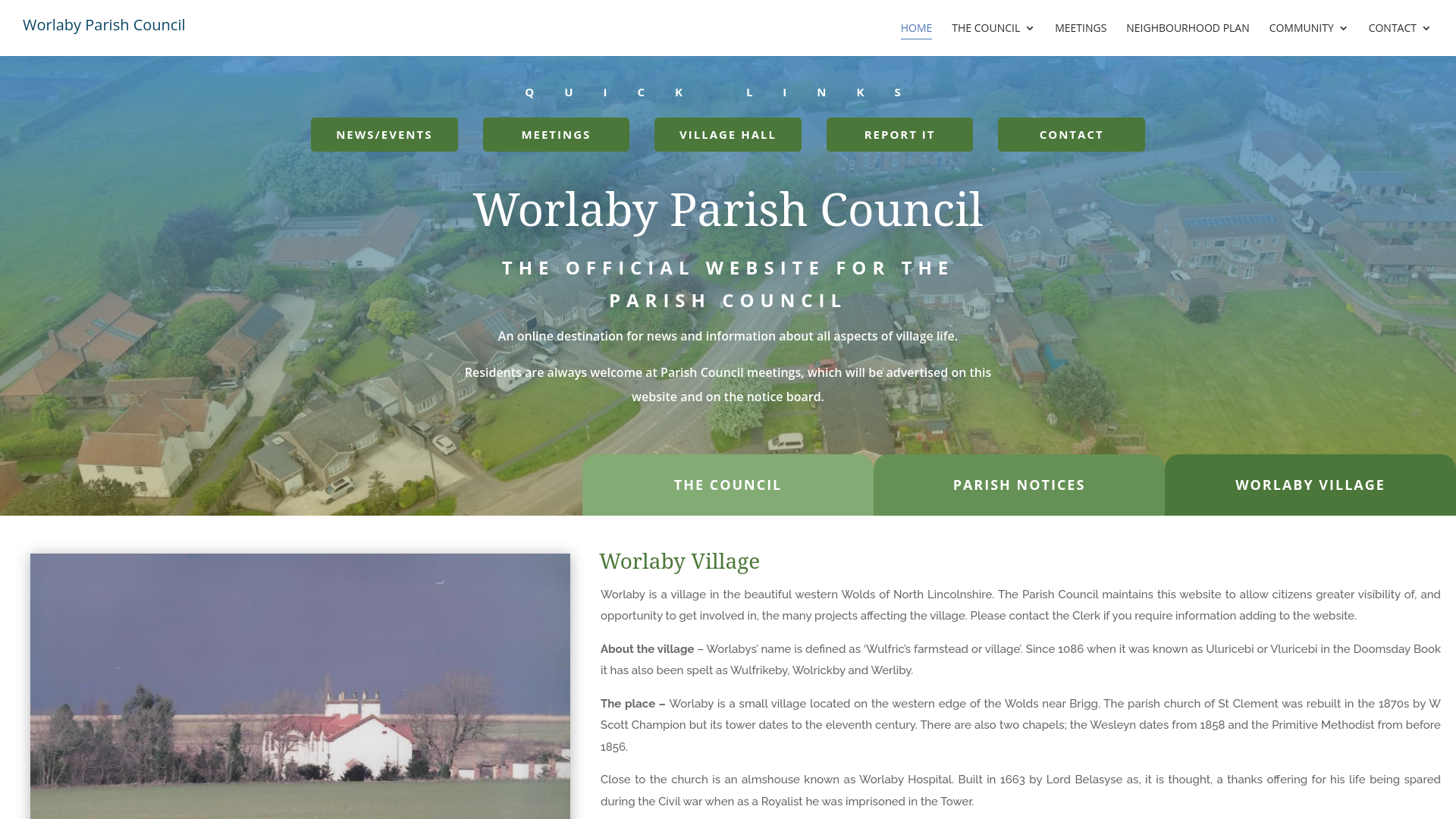 Website screenshot