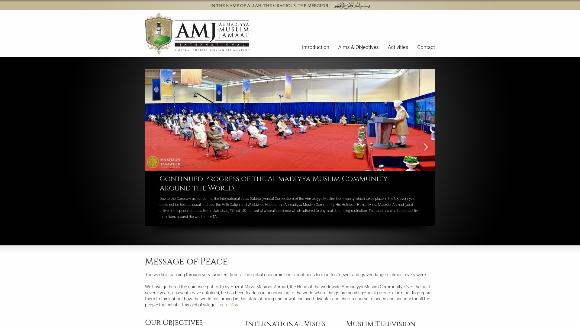 Website screenshot