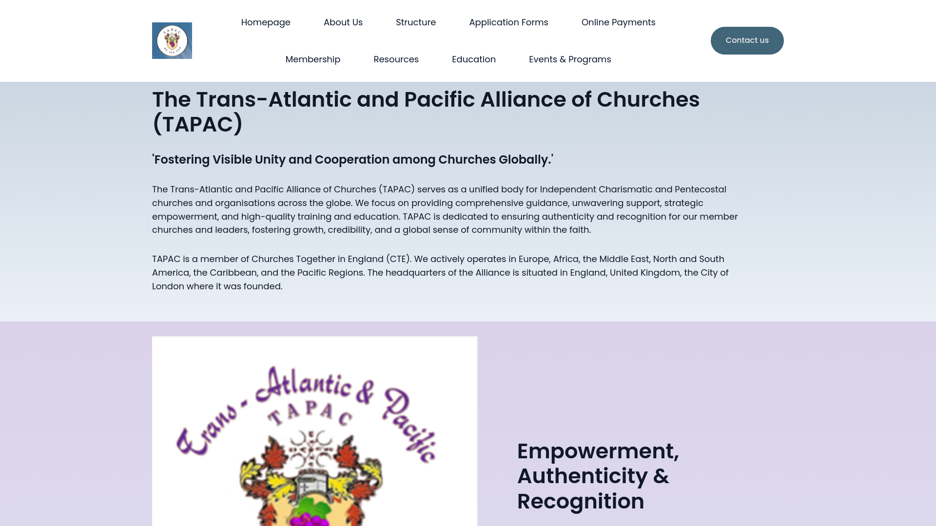 Website screenshot