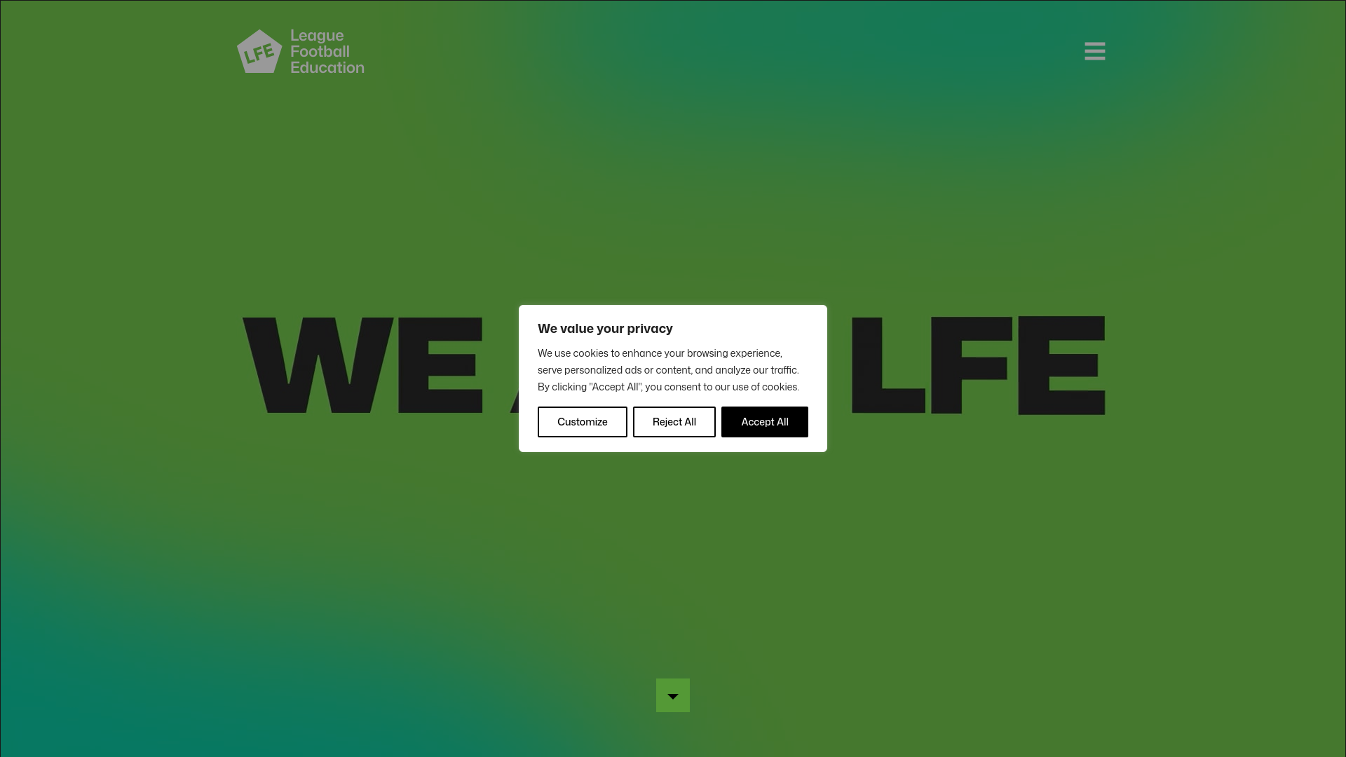 Website screenshot
