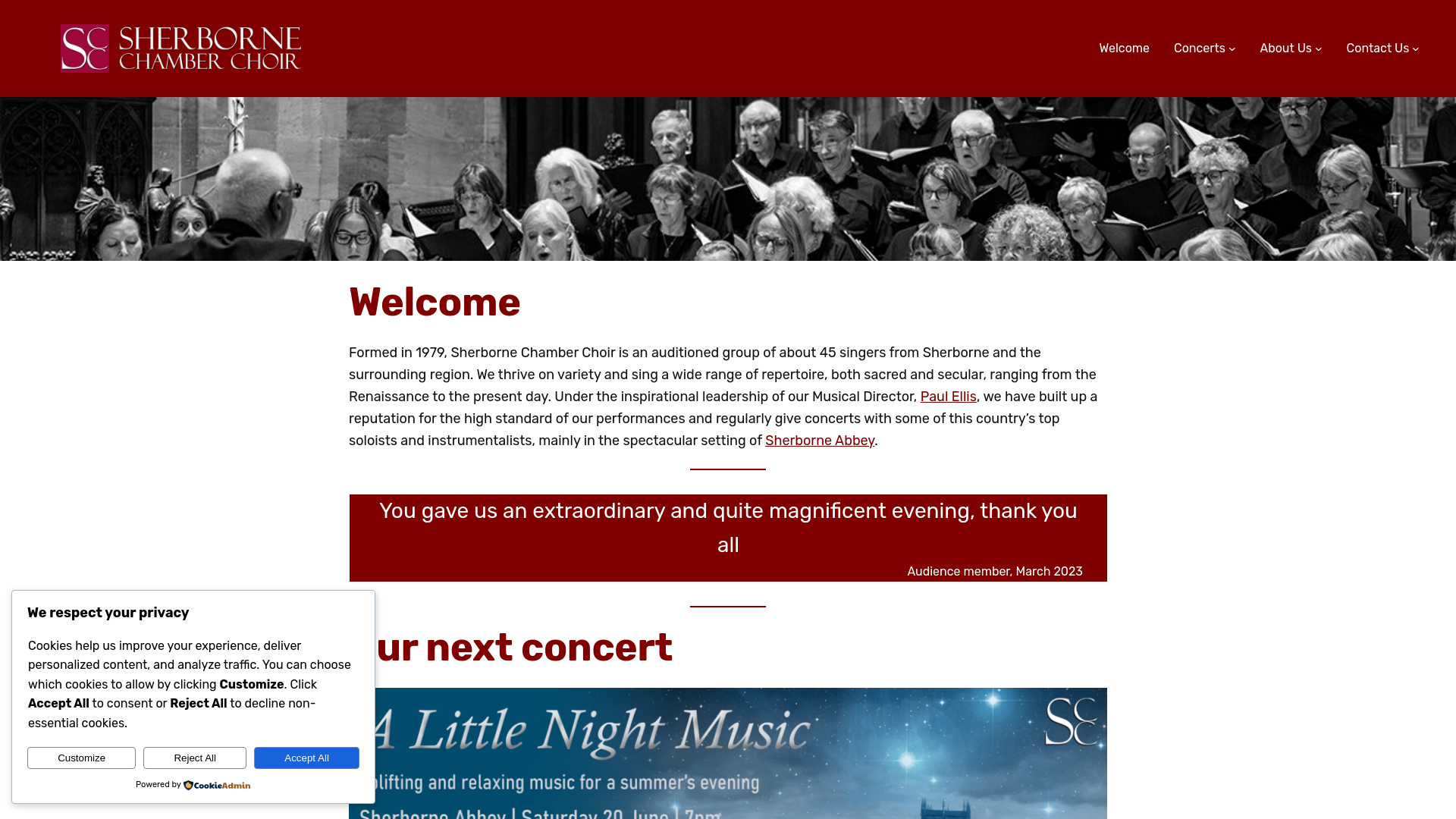 Website screenshot