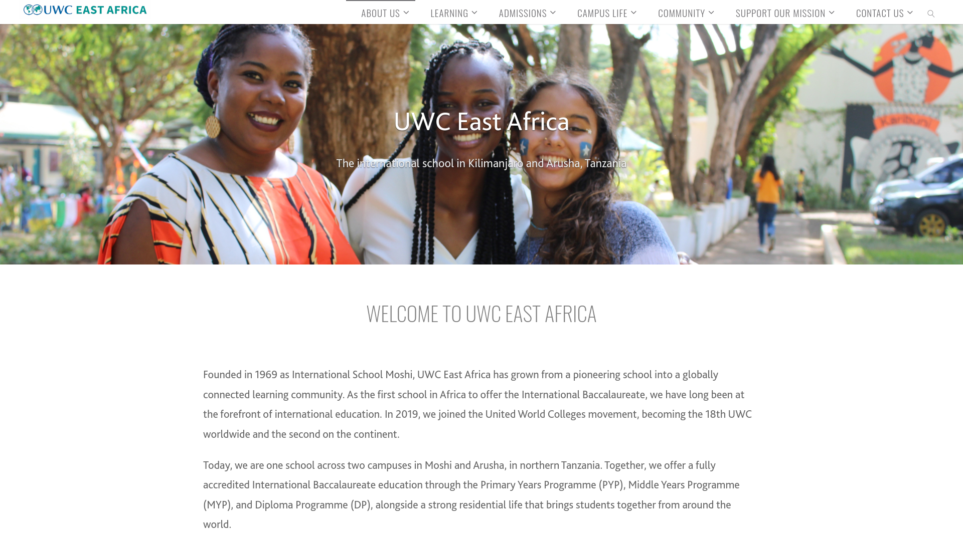 Website screenshot