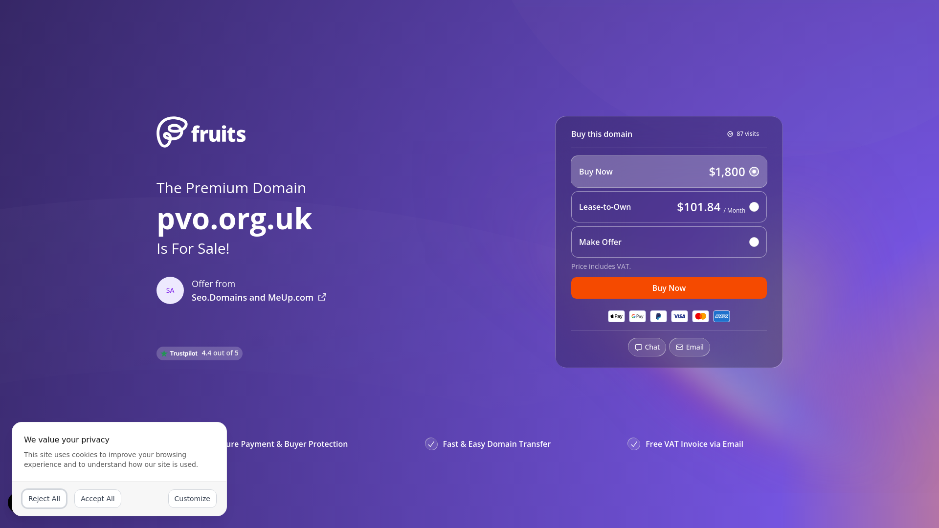 Website screenshot