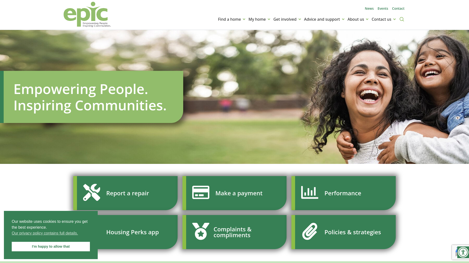 Website screenshot