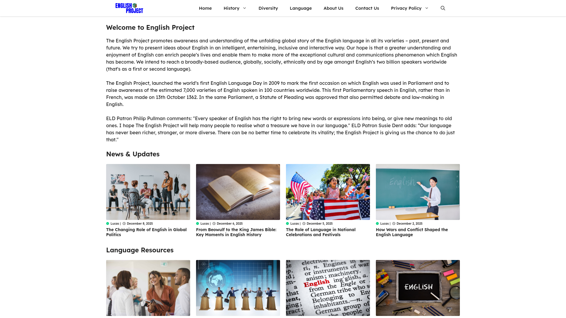 Website screenshot