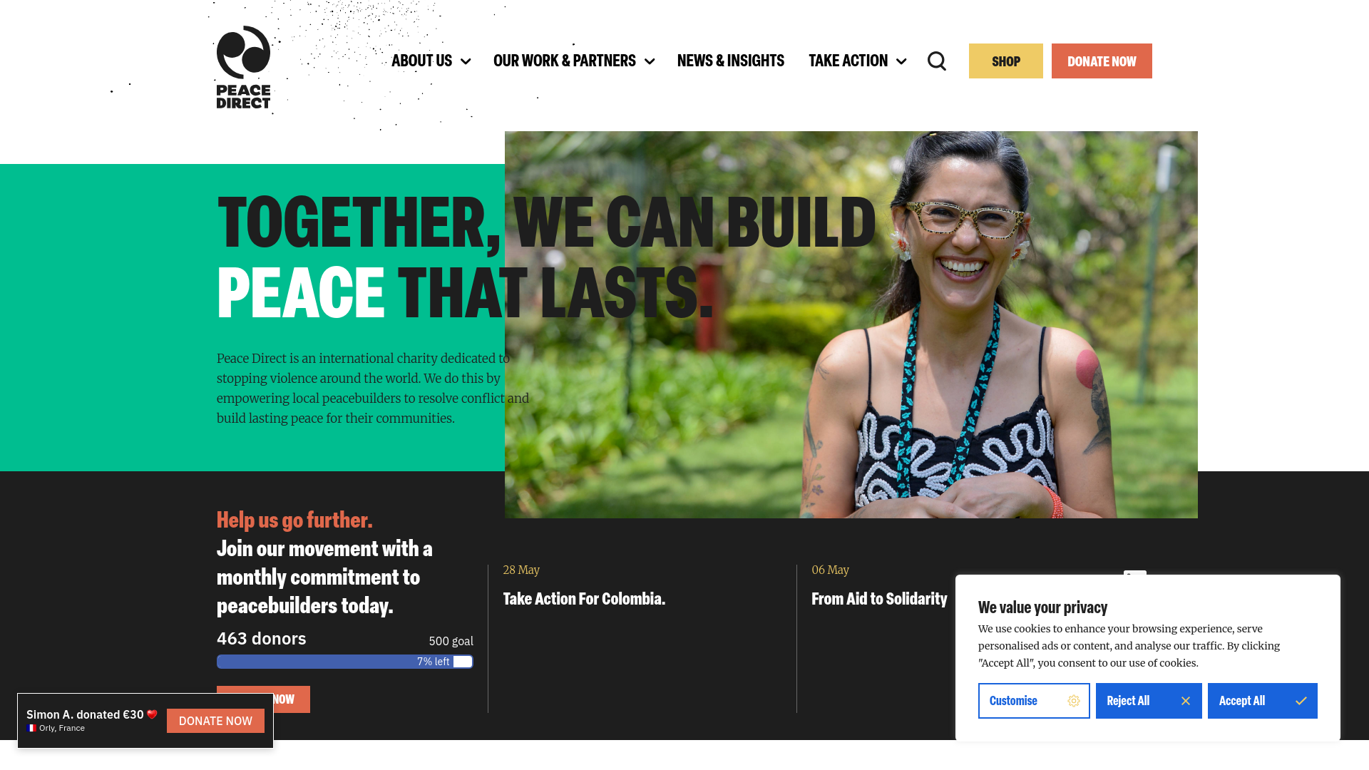 Website screenshot