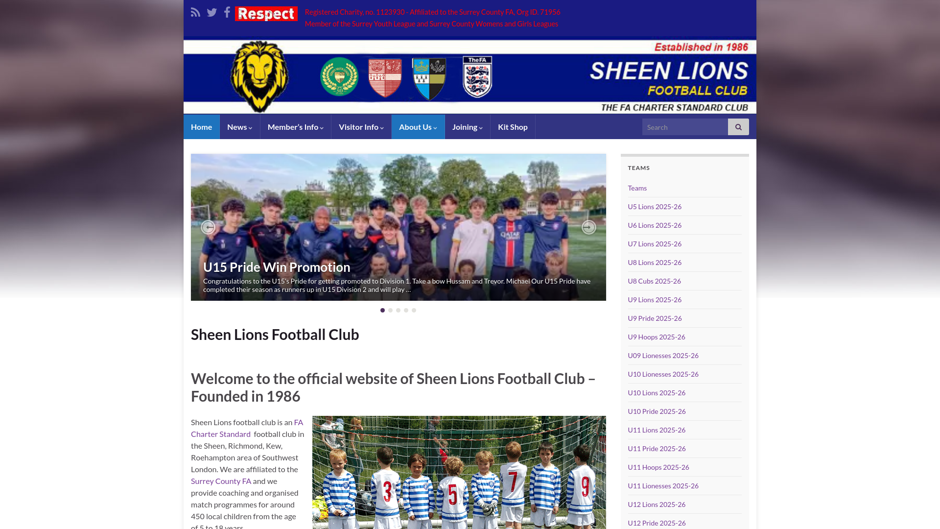 Website screenshot