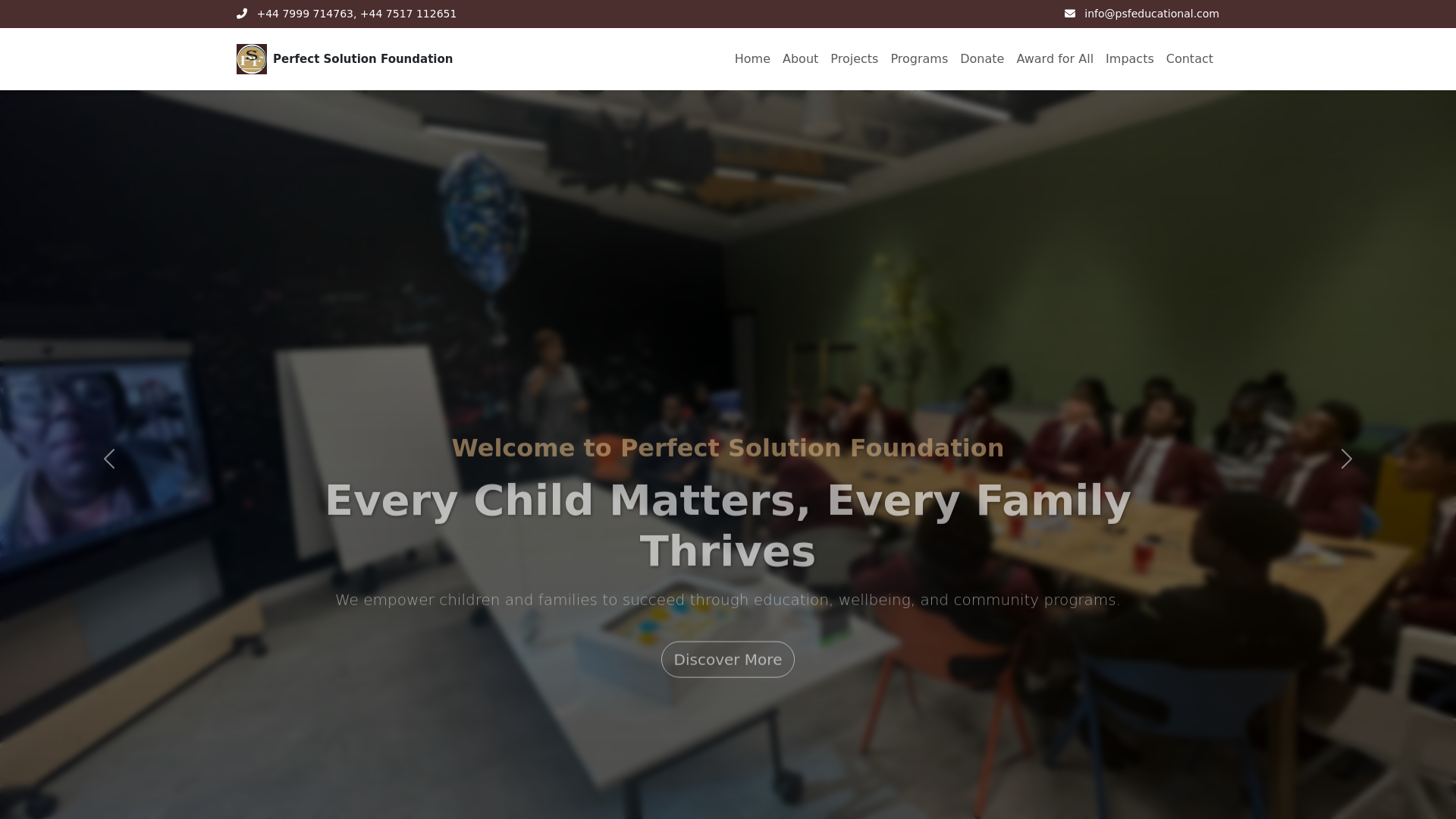 Website screenshot