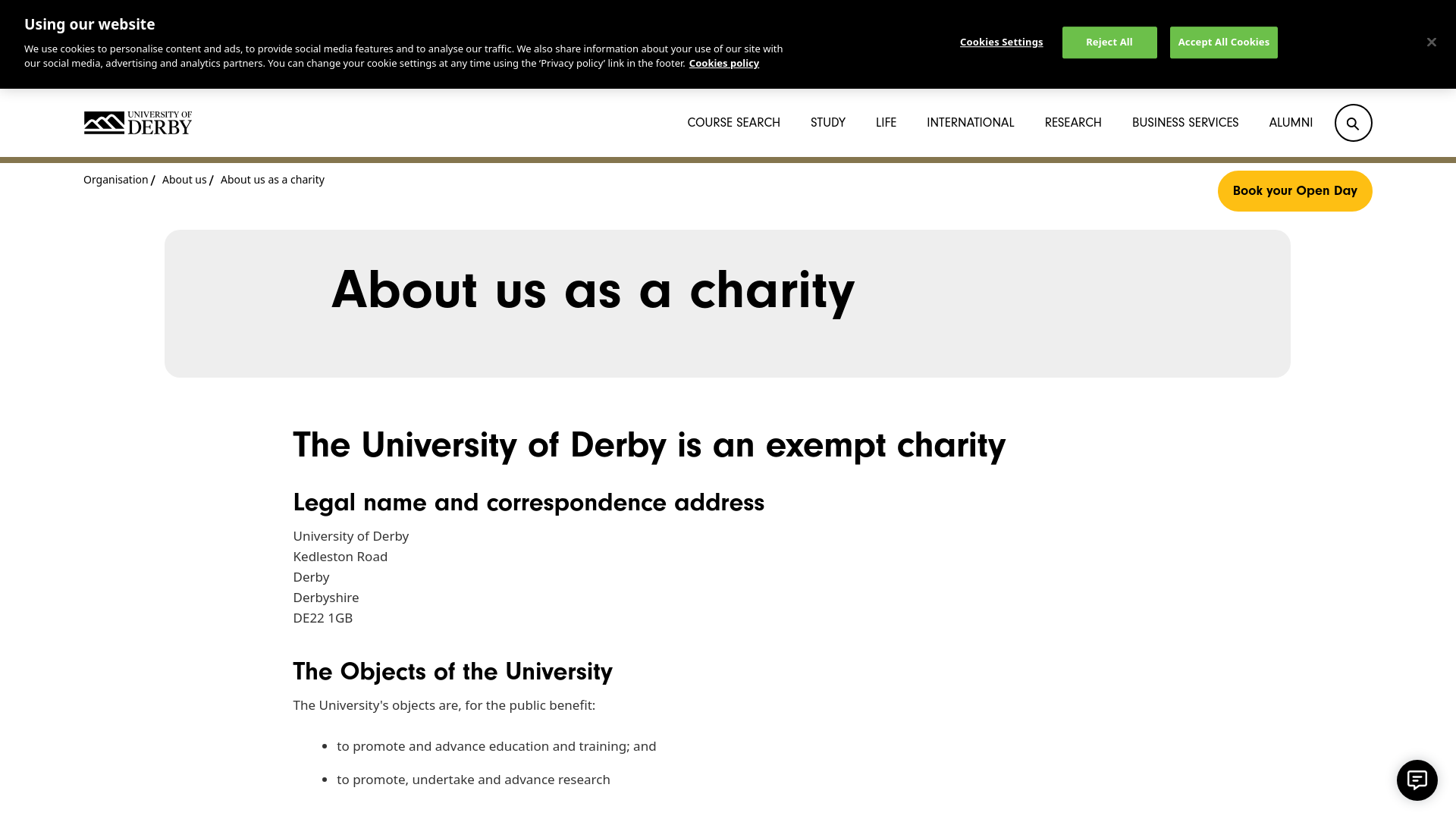 Website screenshot