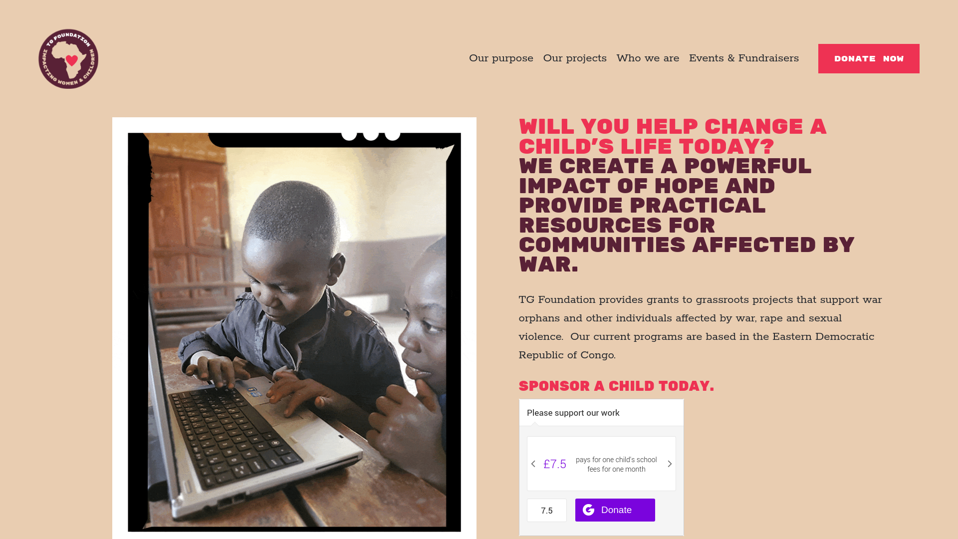 Website screenshot