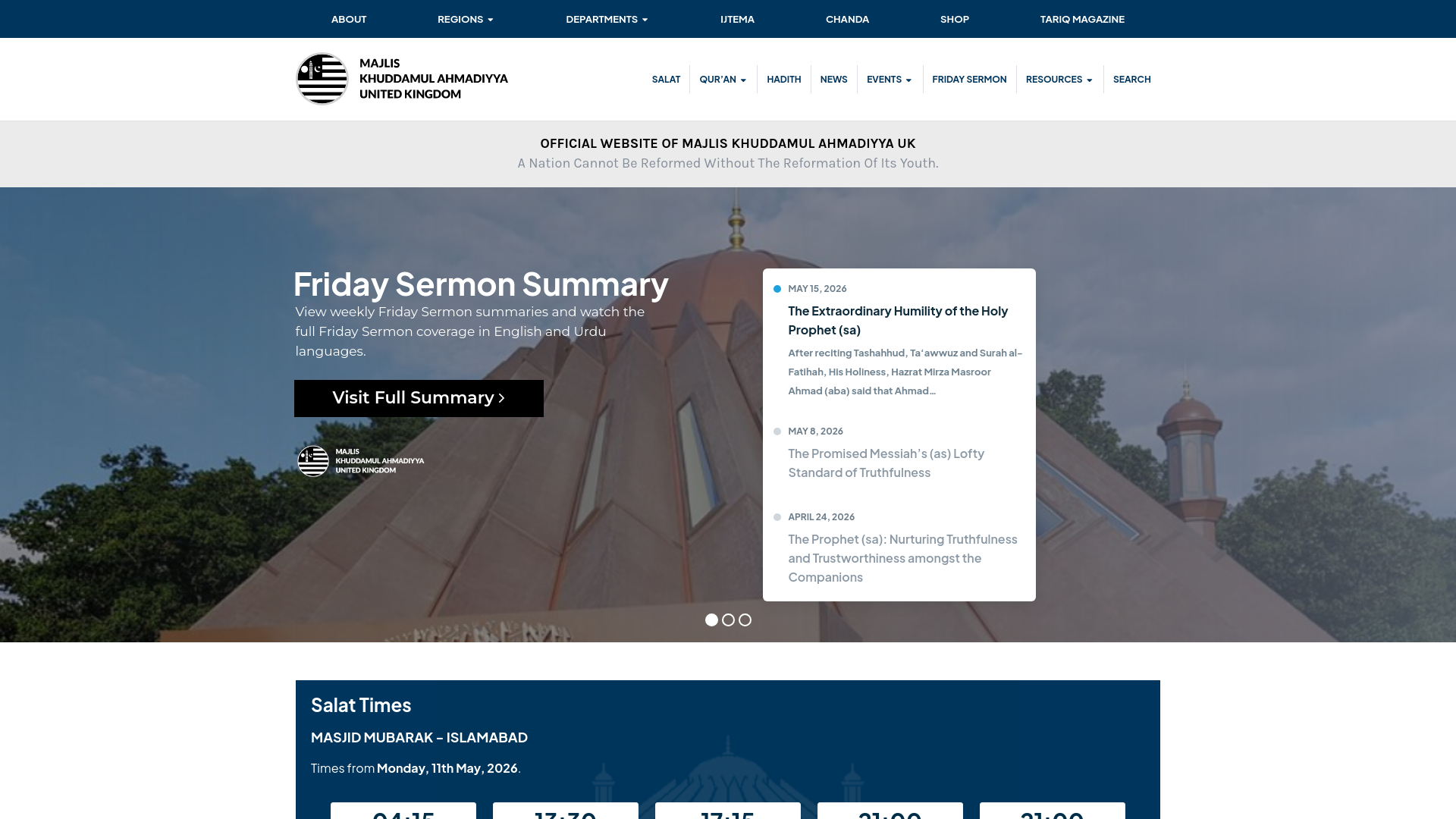 Website screenshot