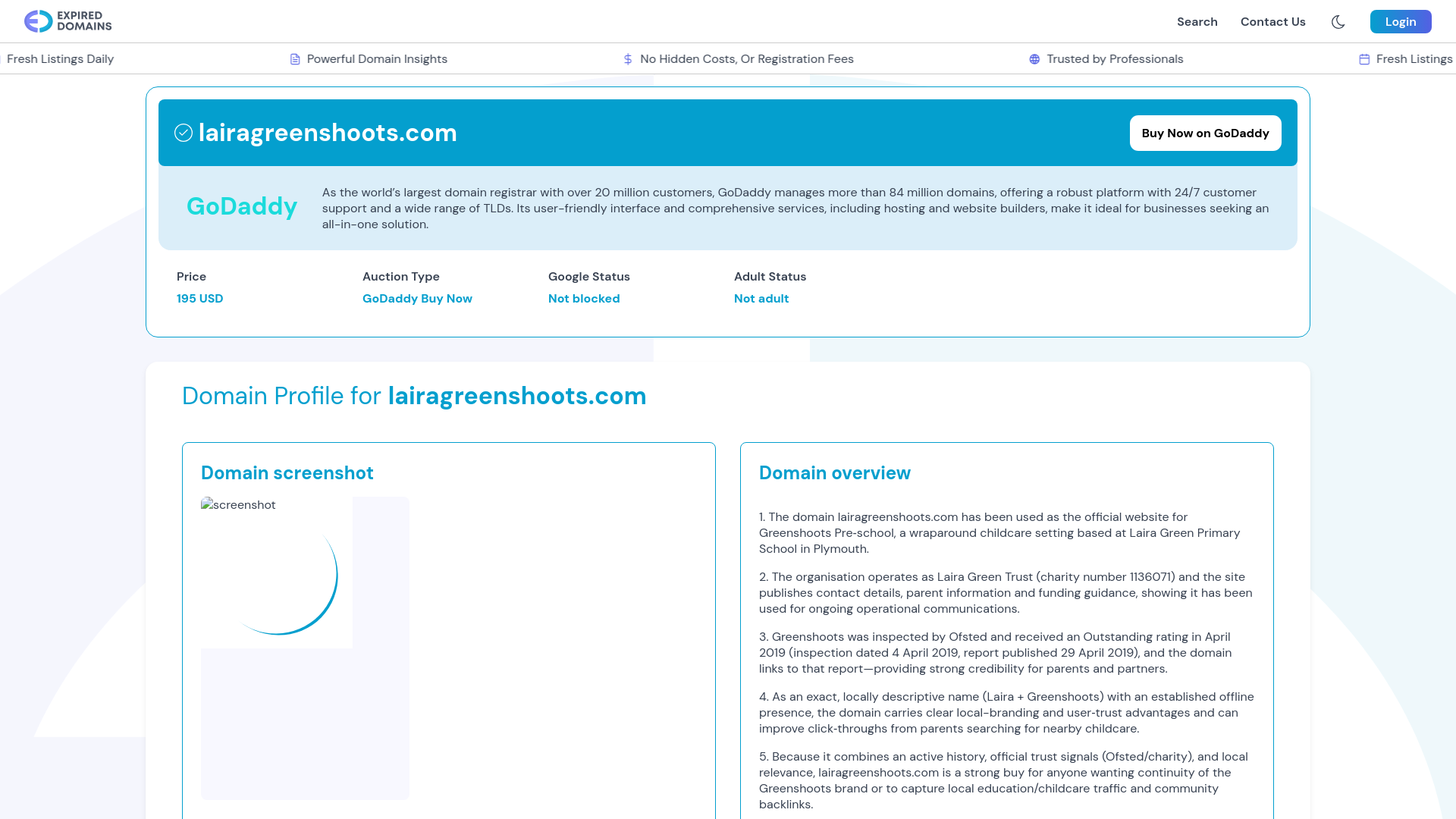 Website screenshot