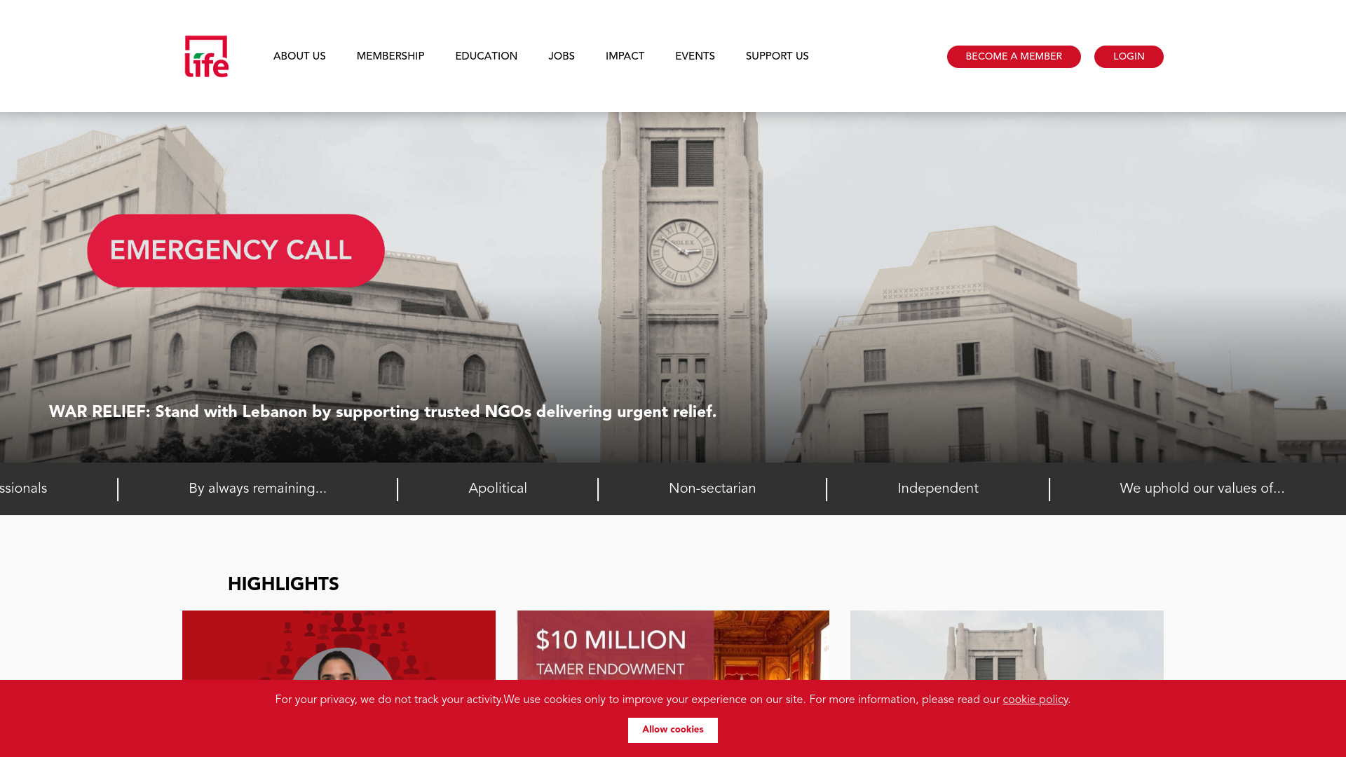Website screenshot